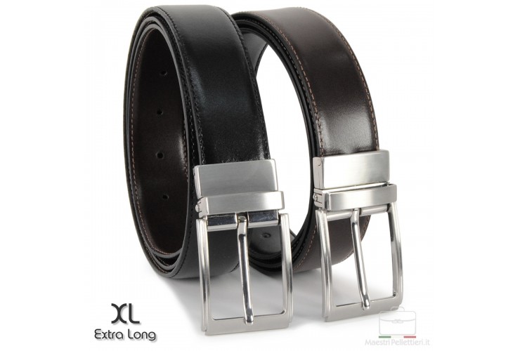 Wendegürtel leder Schwarz und Braun XL extra groß