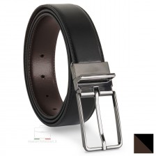 Wendegürtel doppelseitige leder Schwarz und Braun