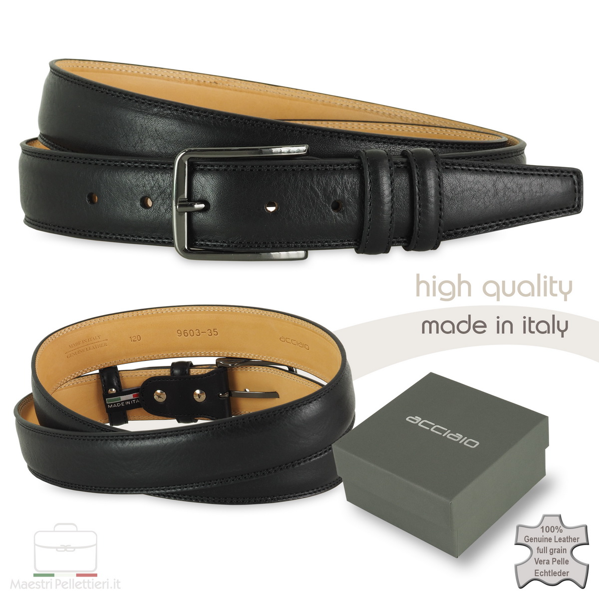 Armani Exchange - Cintura In Pelle Nera Con Fibbia Con Logo - Foto 7