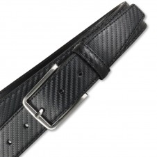 Cintura uomo elegante in pelle stampa CARBONIO, Nero Cintura uomo elegante in pelle stampa CARBONIO, Nero
