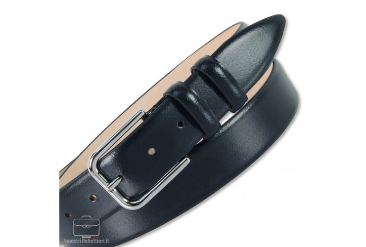 Herren Gürtel für Anzug aus leder Blau Herren Gürtel für Anzug aus leder Blau
