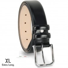Cintura uomo elegante e da cerimonia in pelle Nera XL extra lunga Cintura uomo elegante e da cerimonia in pelle Nera XL extra lunga