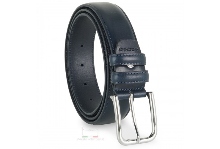 Cintura uomo in cuoio liscio Blu Cintura uomo in cuoio liscio Blu