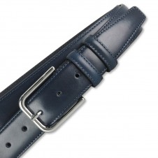 Man's belt in smooth leather Blue Man's belt in smooth leather Blue