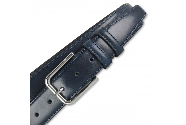 Cintura uomo in cuoio liscio Blu Cintura uomo in cuoio liscio Blu