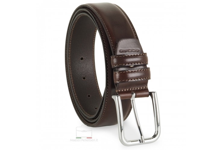Man's belt in smooth leather Brown Man's belt in smooth leather Brown
