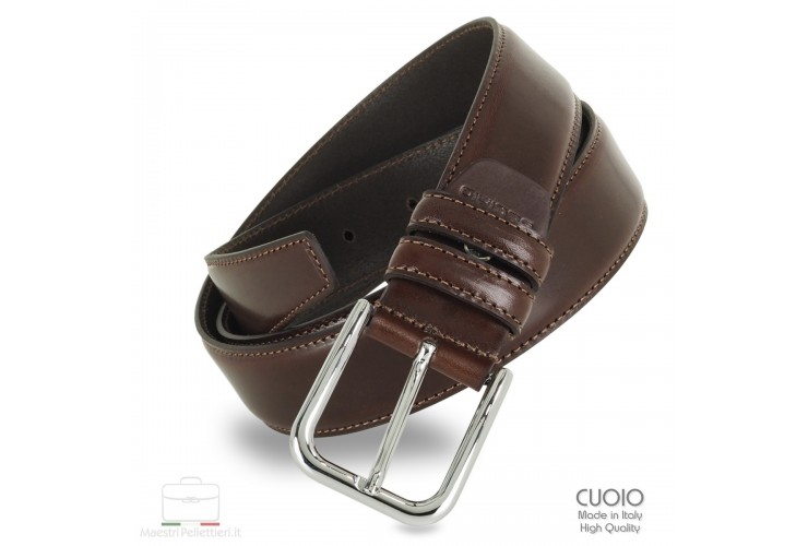 Man's belt in smooth leather Brown Man's belt in smooth leather Brown
