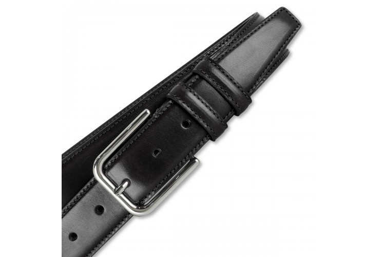 Man's belt in smooth leather Black