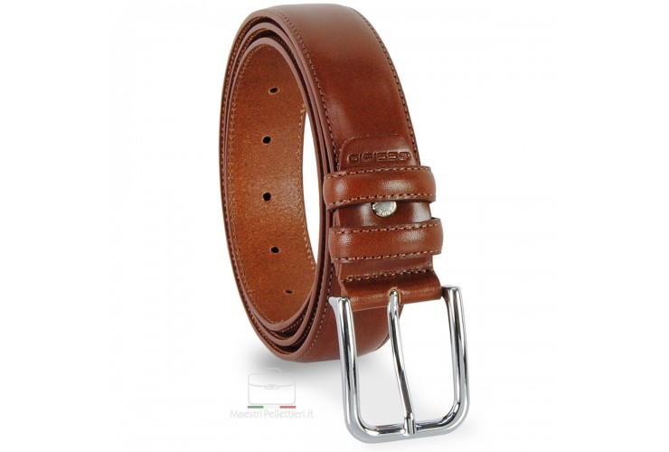 Man's belt in smooth leather Cognac Man's belt in smooth leather Cognac
