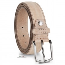 Cintura Uomo in cuoio chiaro Beige