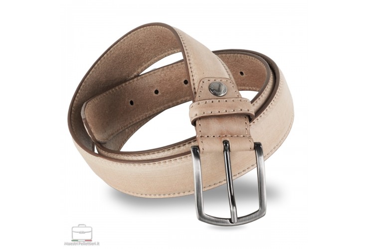 Herrengürtel aus Rindsleder helles Beige Herrengürtel aus Rindsleder helles Beige