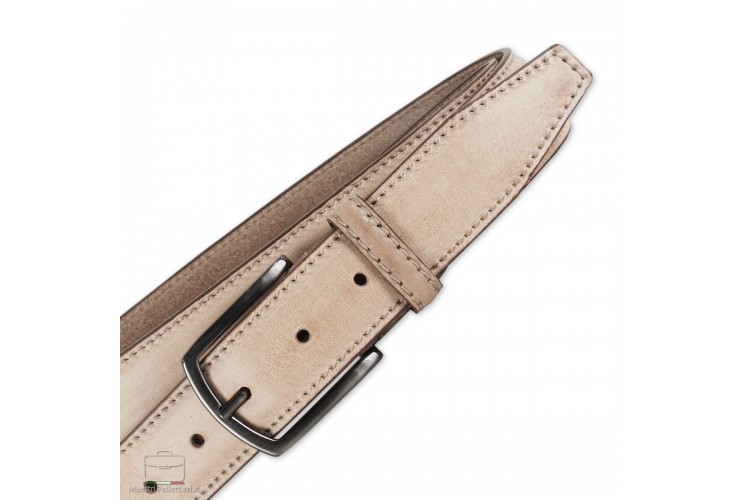 Herrengürtel aus Rindsleder helles Beige Herrengürtel aus Rindsleder helles Beige