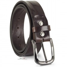 Cintura in Cuoio Plissé Marrone