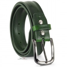 Cintura in Cuoio Plissé Verde