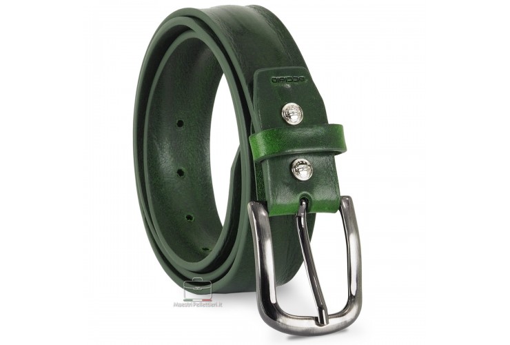 Cintura in Cuoio Plissé Verde