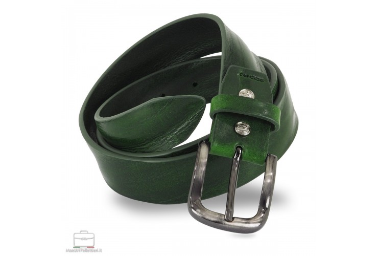 Cintura in Cuoio Plissé Verde
