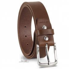 Cintura uomo in cuoio Marrone/Castagno