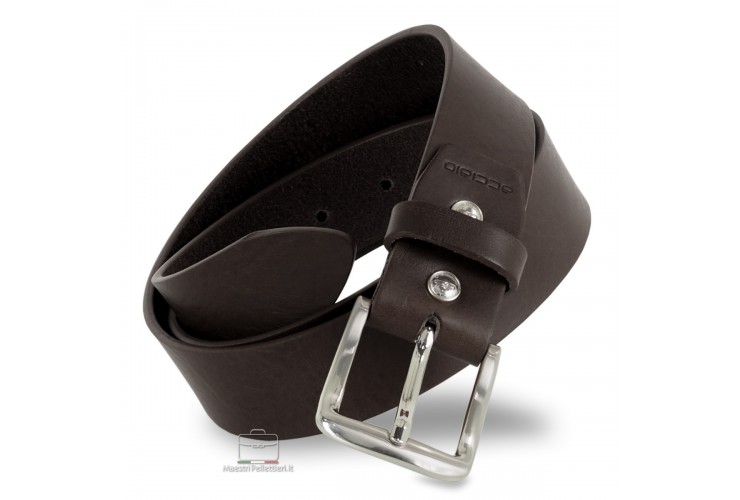 Men's belt in cowhide leather Brown/Moka Men's belt in cowhide leather Brown/Moka