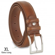 Klassisch Herren Gürtel Rindsleder Cognac Braun XL extra groß