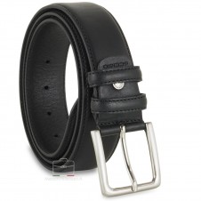Classic plain leather belt 4cm Black