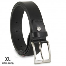 * ESAURITO * Cintura in Cuoio 3.5cm unisex Nero extra lunga * ESAURITO * Cintura in Cuoio 3.5cm unisex Nero extra lunga