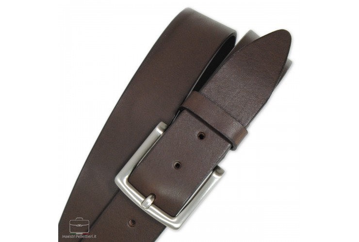 Cintura in Cuoio morbido 4cm Marrone Cintura in Cuoio morbido 4cm Marrone