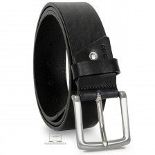 Cintura in Cuoio morbido 4cm Nero