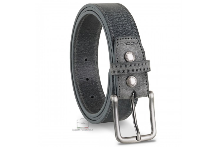Cintura Jeans in cuoio Grigio Cintura Jeans in cuoio Grigio