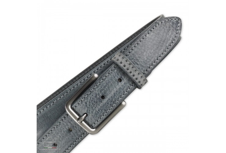 Cintura Jeans in cuoio Grigio Cintura Jeans in cuoio Grigio