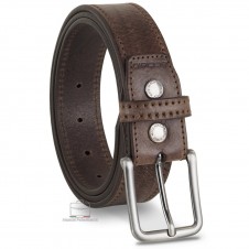 Jeans belt in cowhide leather Brown Jeans belt in cowhide leather Brown