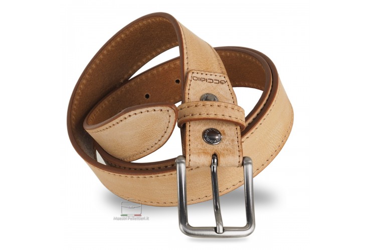 Cintura Jeans in cuoio chiaro Naturale Cintura Jeans in cuoio chiaro Naturale