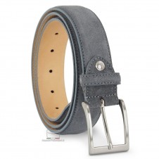 Cintura scamosciata vera pelle Grigio