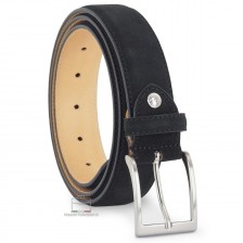 Cintura scamosciata vera pelle Nero Cintura scamosciata vera pelle Nero