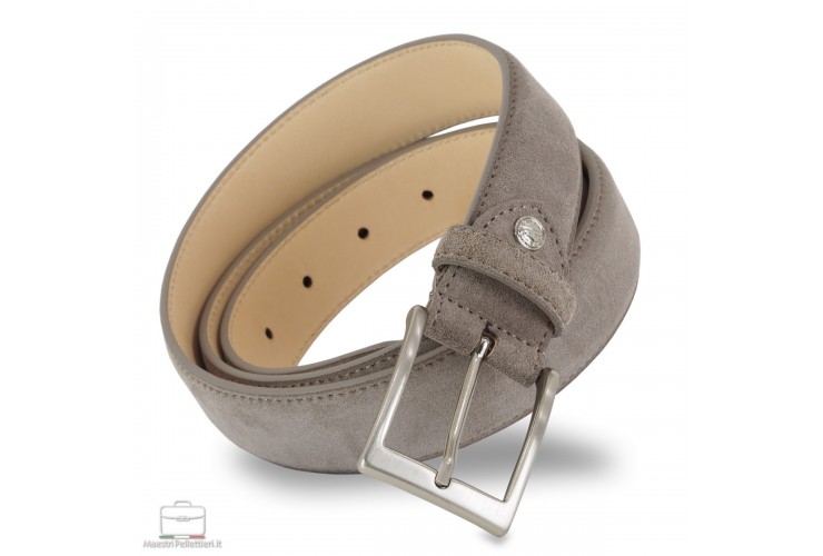 Cintura scamosciata vera pelle Taupe/Beige Cintura scamosciata vera pelle Taupe/Beige