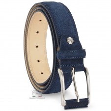 Belt in genuine suede leather Blue Belt in genuine suede leather Blue