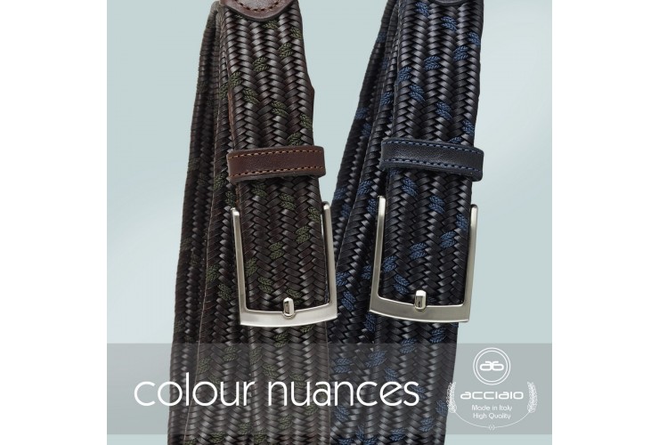 Braided stretch leather belt elastic Braided stretch leather belt elastic