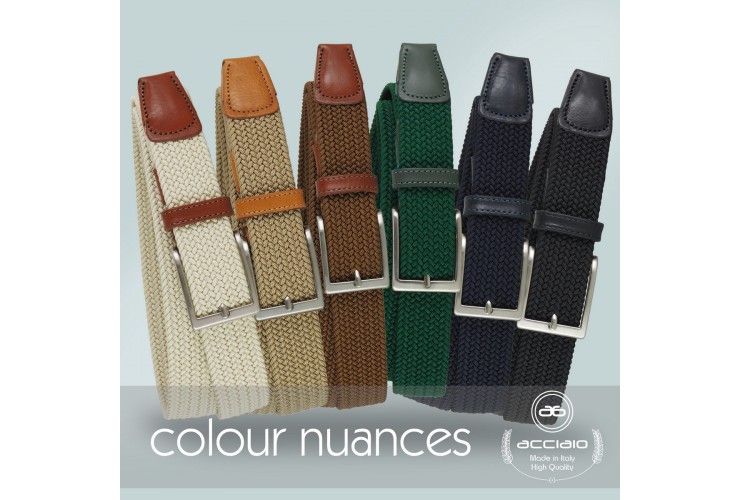 Braided stretch belt elastic, dark Beige Braided stretch belt elastic, dark Beige
