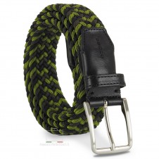 Braided stretch belt elastic multicolor Green/Black Braided stretch belt elastic multicolor Green/Black