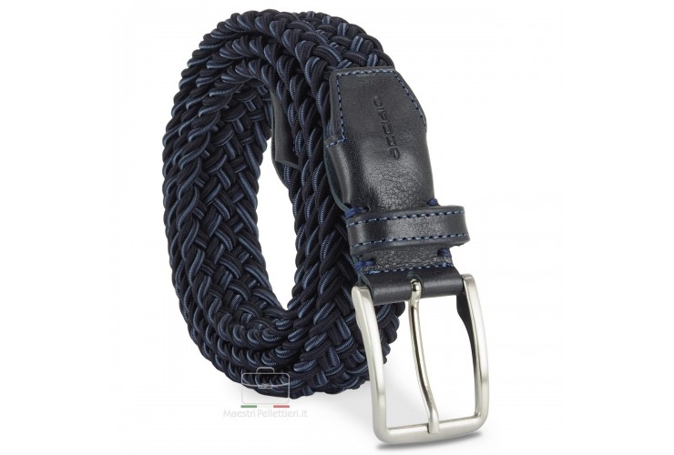 Braided stretch Belt elastic multicolor Blue for men Braided stretch Belt elastic multicolor Blue for men