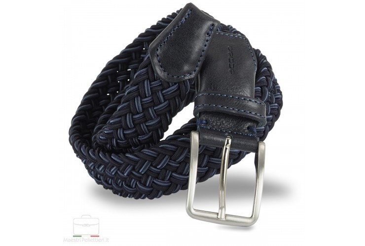 Braided stretch Belt elastic multicolor Blue for men Braided stretch Belt elastic multicolor Blue for men