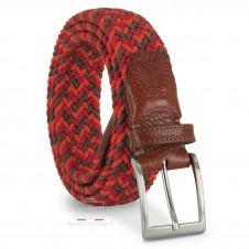 Cintura intrecciata elastica 3 colori Arancio/Rosso/Ruggine Cintura intrecciata elastica 3 colori Arancio/Rosso/Ruggine