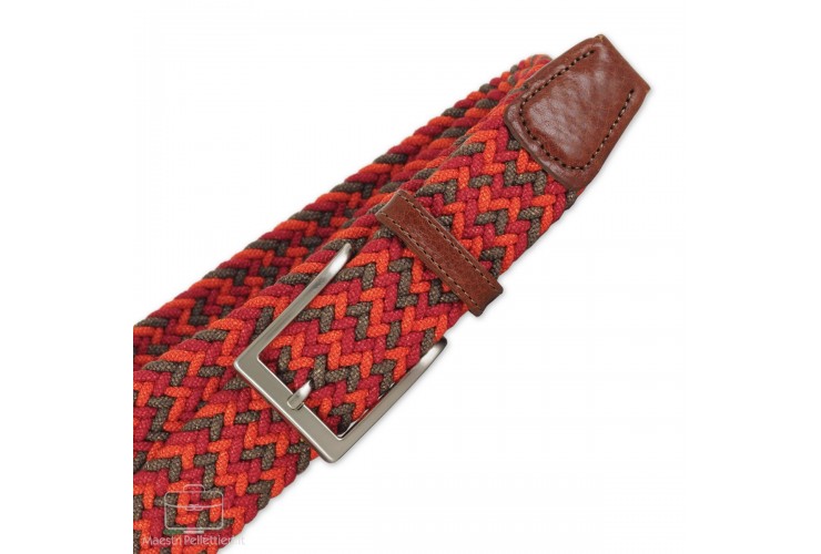 Stretchgürtel flechtgürtel multifarbe Orange Stretchgürtel flechtgürtel multifarbe Orange