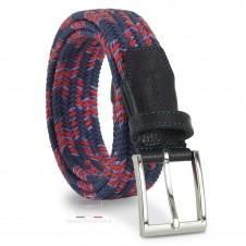 Cintura intrecciata elastica multicolore Blu/Viola Cintura intrecciata elastica multicolore Blu/Viola