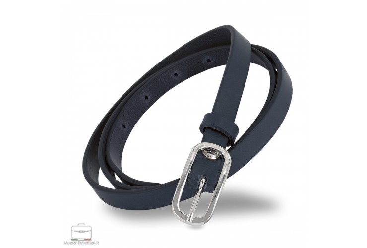 Damengürtel schmal 1.5cm, schnalle Jolie, leder Blau Damengürtel schmal 1.5cm, schnalle Jolie, leder Blau