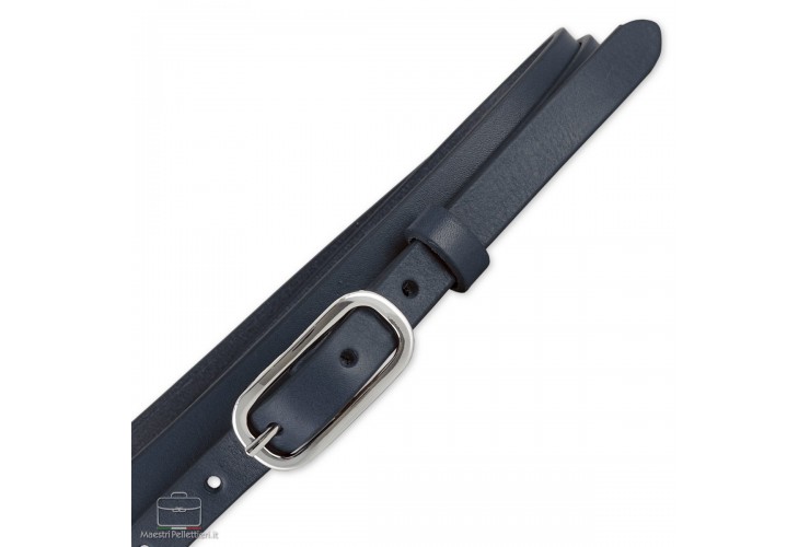 Damengürtel schmal 1.5cm, schnalle Jolie, leder Blau Damengürtel schmal 1.5cm, schnalle Jolie, leder Blau