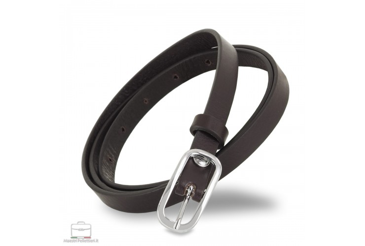 Damengürtel schmal 1.5cm, schnalle Jolie, leder Braun Damengürtel schmal 1.5cm, schnalle Jolie, leder Braun