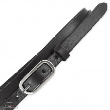 Damengürtel schmal 1.5cm, schnalle Jolie, leder Schwarz Damengürtel schmal 1.5cm, schnalle Jolie, leder Schwarz