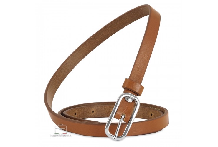 Damengürtel schmal 1.5cm, schnalle Jolie, leder Cognac Damengürtel schmal 1.5cm, schnalle Jolie, leder Cognac