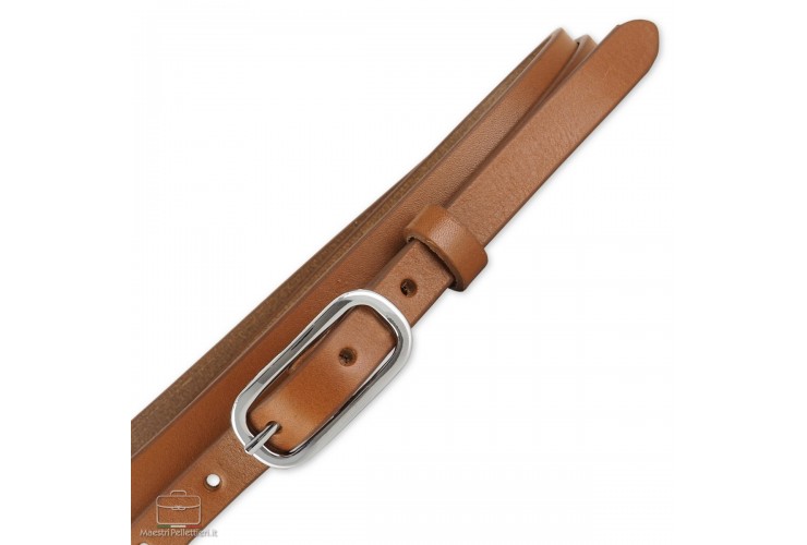 Damengürtel schmal 1.5cm, schnalle Jolie, leder Cognac Damengürtel schmal 1.5cm, schnalle Jolie, leder Cognac
