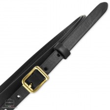 Damengürtel schmal 1.5cm, schnalle Carré, leder Schwarz Damengürtel schmal 1.5cm, schnalle Carré, leder Schwarz